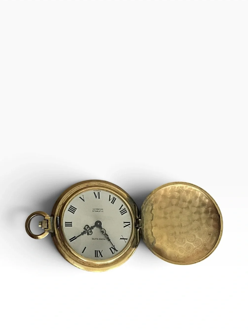 Pierre Dupre 17 Jewel Gold Pocket Watch Pendant Necklace